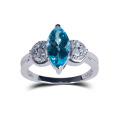 Anillo de Plata Gemstone Celebrity Engagement Rings